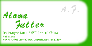 aloma fuller business card
